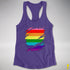 Original Gilbert Baker LGBTQ Gay Pride Flag Ripped Reveal Racerback - Purple